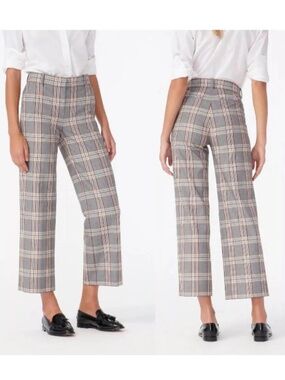 J. Crew Peyton Wide-Leg Pant in Plaid